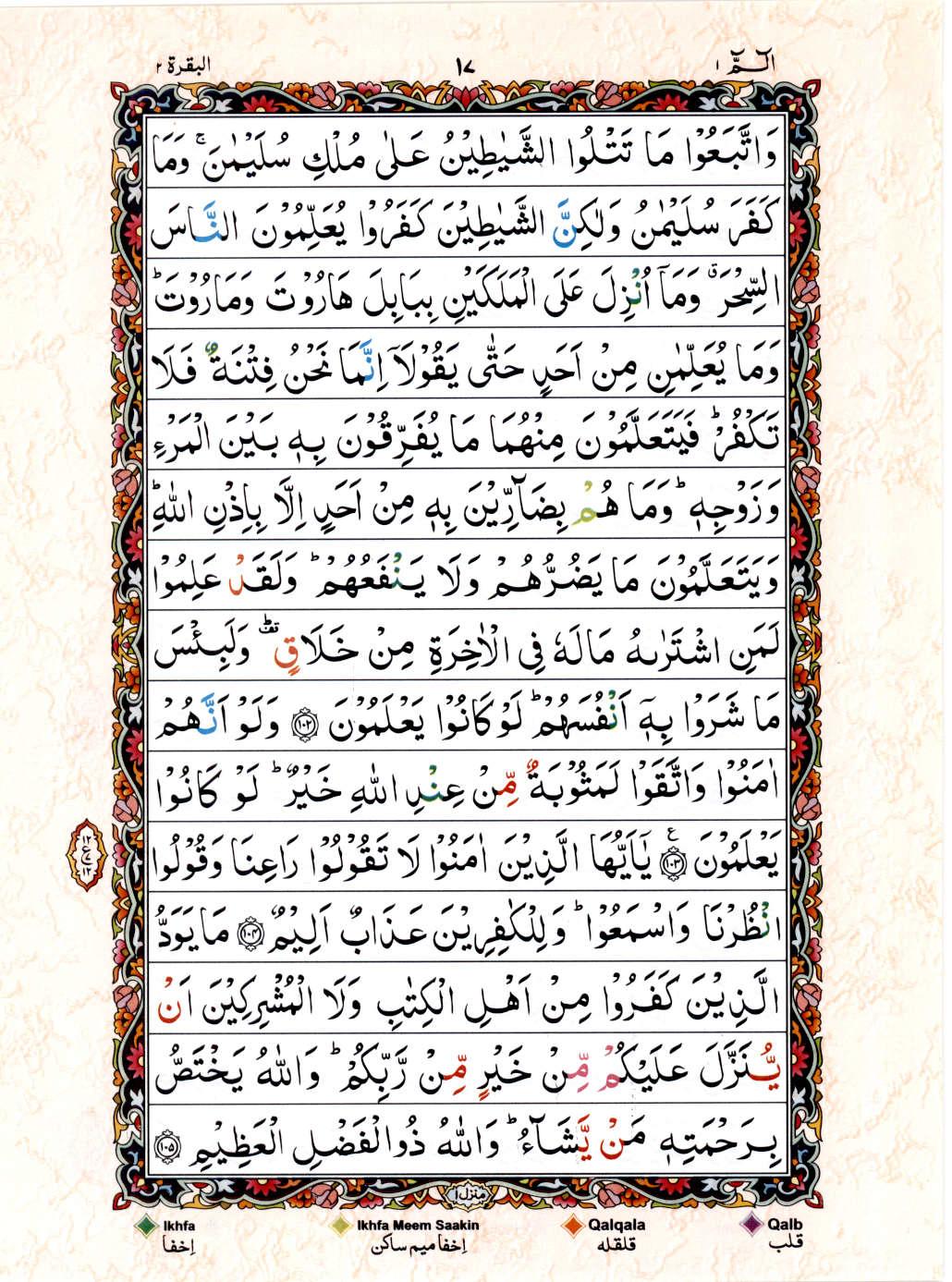 15 Lines Color Coded Al Quran Juz 1 Page 17