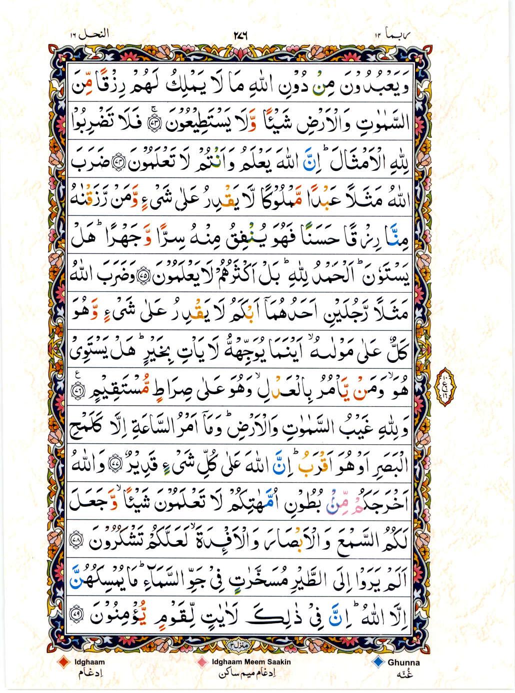 15 Lines Color Coded Al Quran Juz 14 Page 276