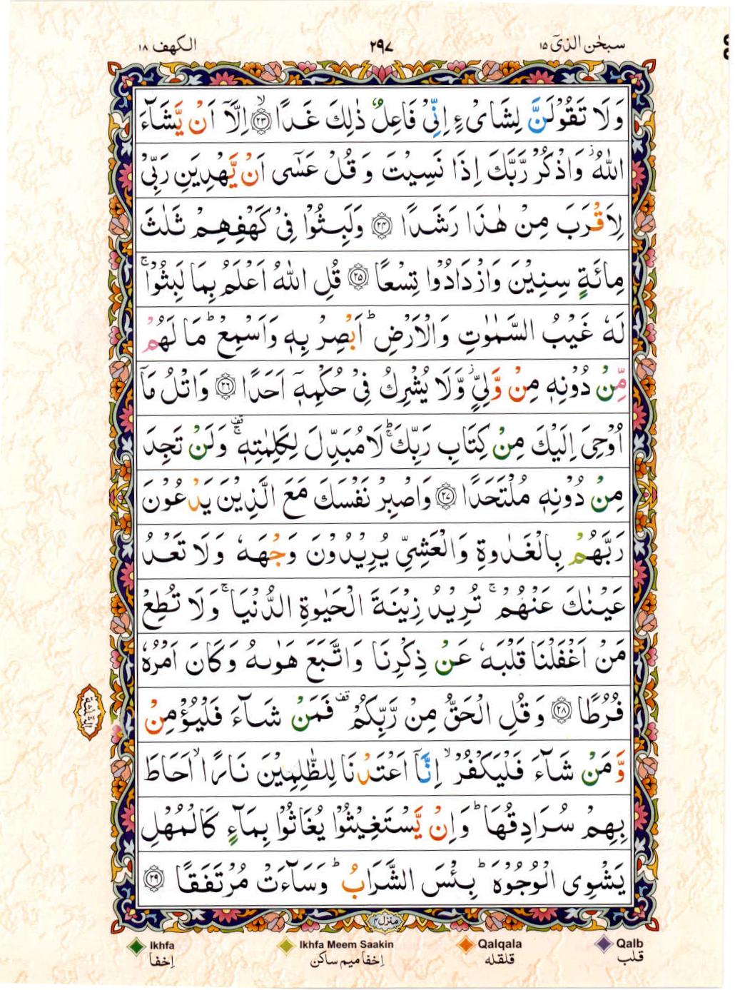 15 Lines Color Coded Al Quran Juz 15 Page 297