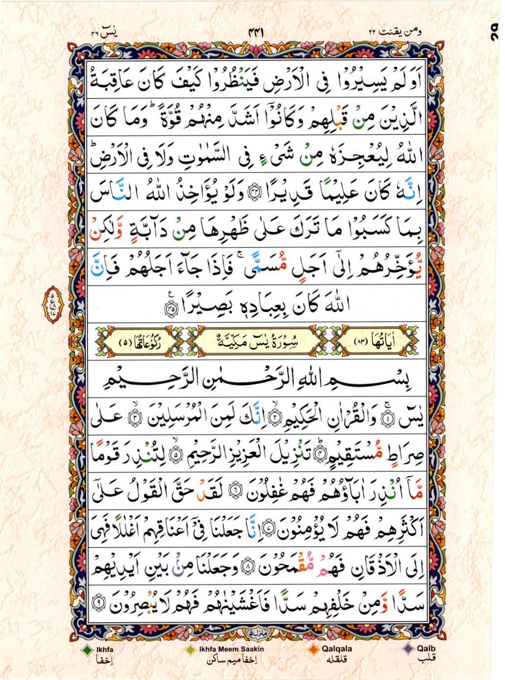 15 Lines Color Coded Al Quran Juz 22 Page 441