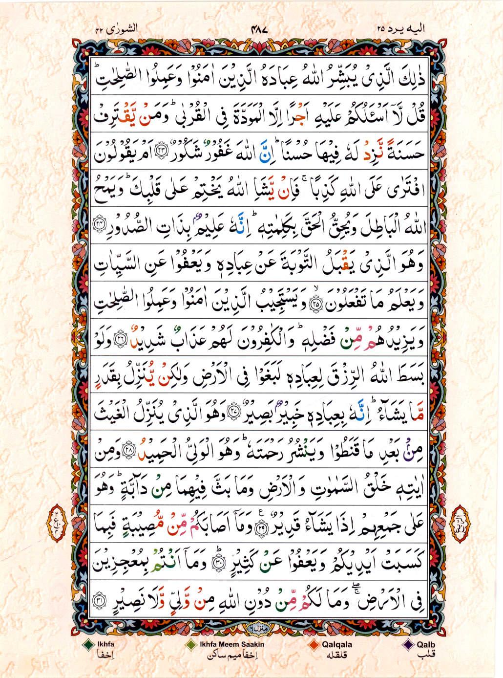 15 Lines Color Coded Al Quran Juz 25 Page 487