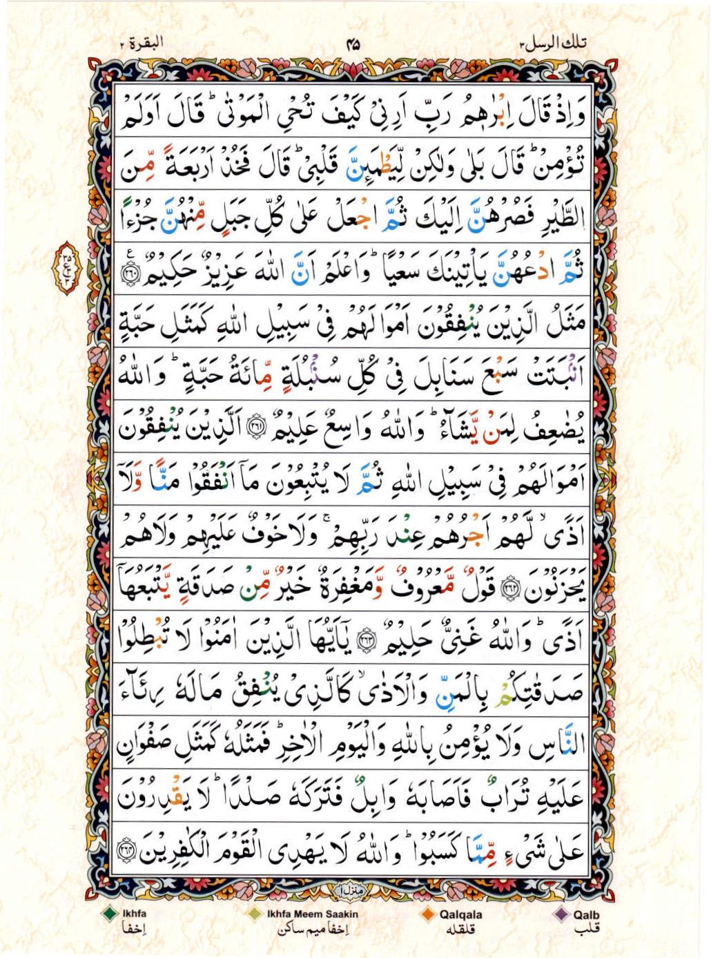 15 Lines Color Coded Al Quran Juz 3 Page 45