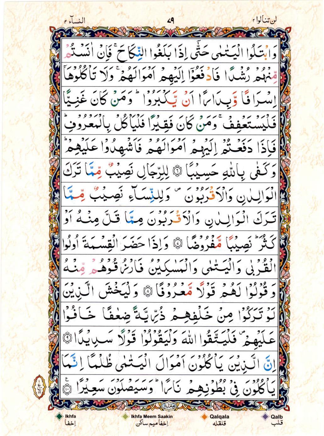 15 Lines Color Coded Al Quran Juz 4 Page 79