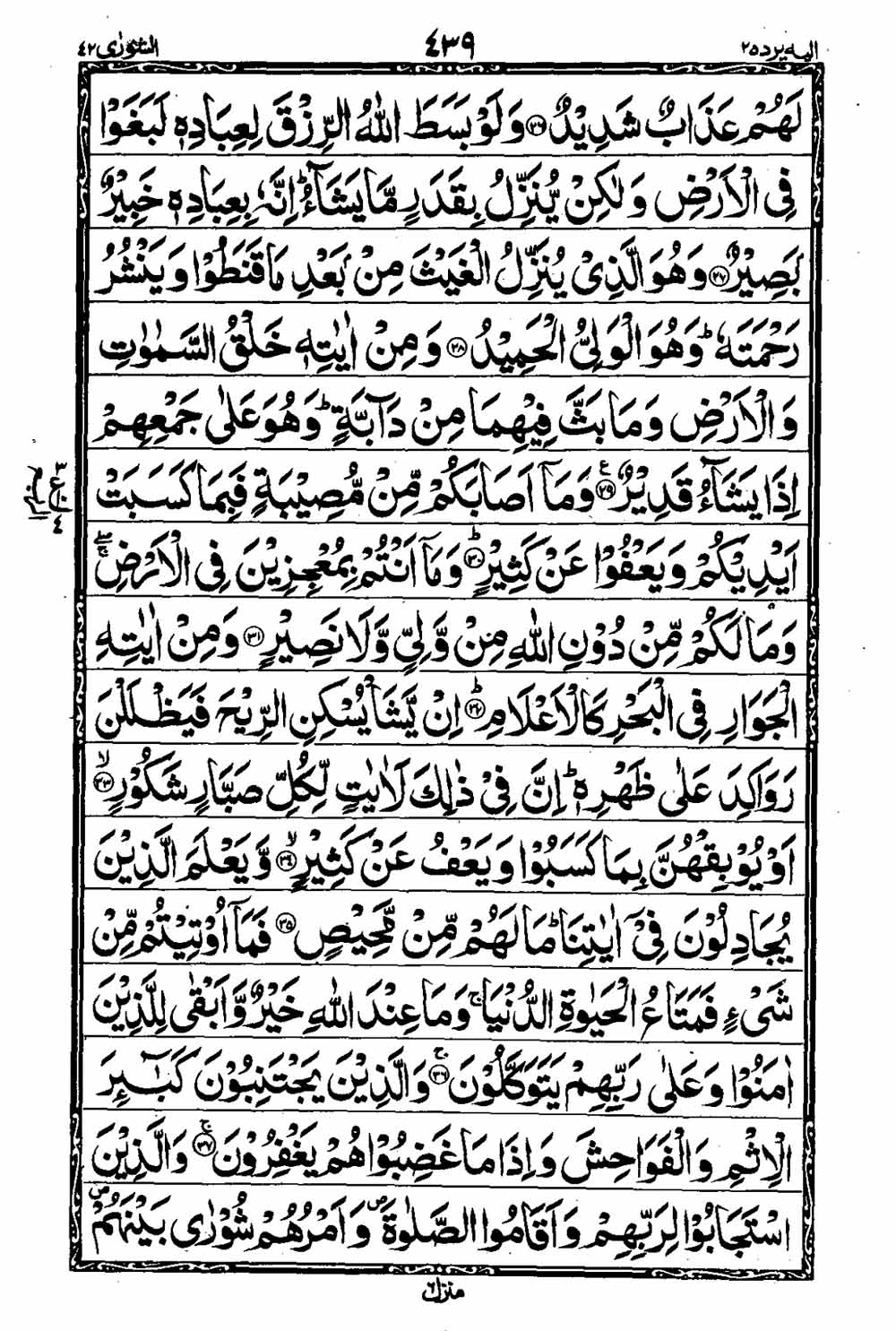 16 Lines Al Quran Part 25 Page 440