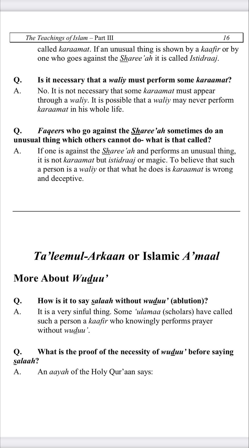 Taleem Ul Islam Part 3 Page 16