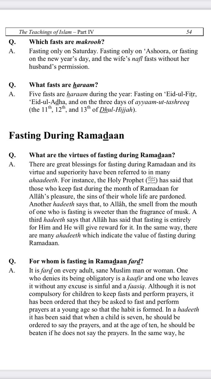 Taleem Ul Islam Part 4 Page 54